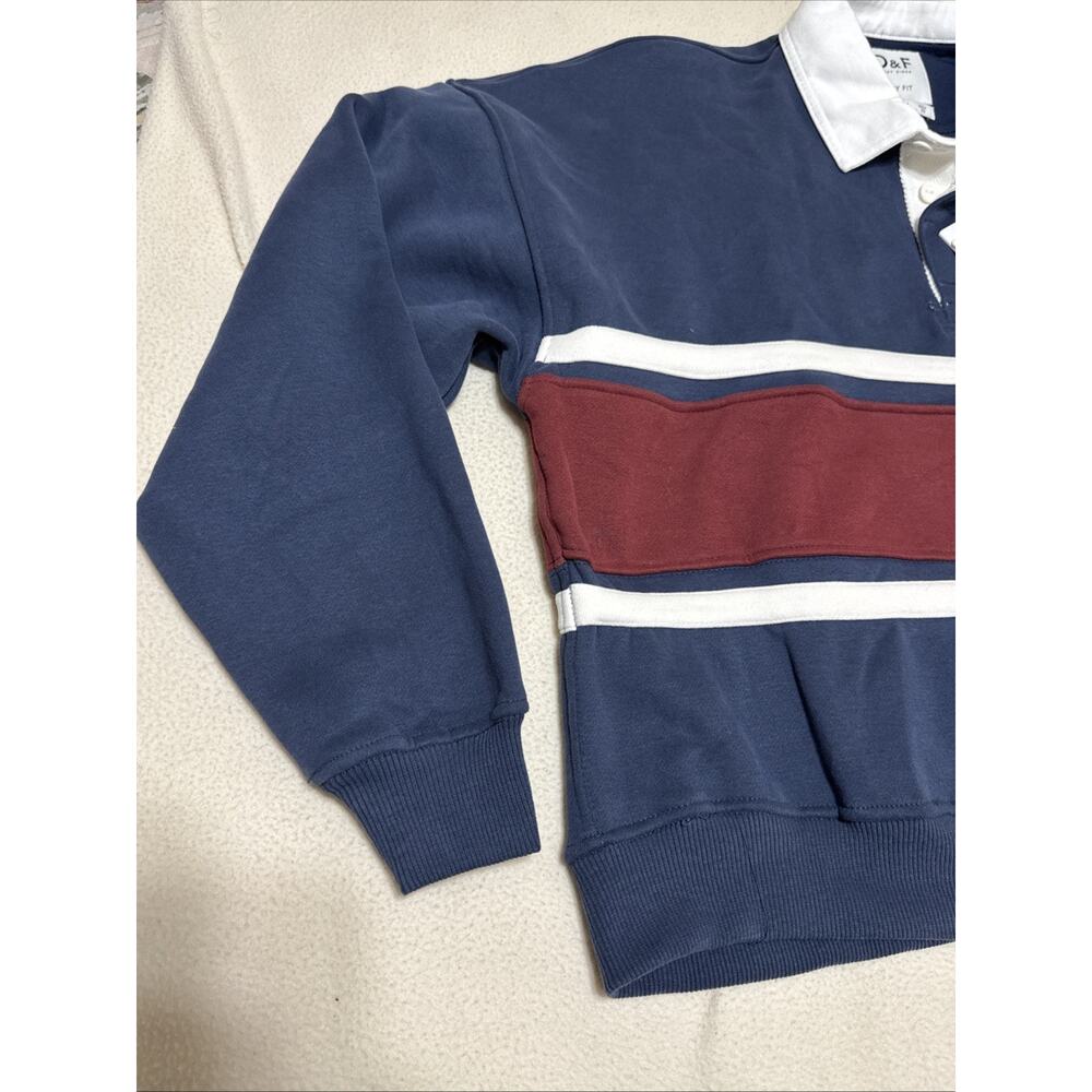 D&F Ricky Singh Mens Multicolor Long Sleeve Boxy Fit Rugby Size Small - Picture 5 of 13